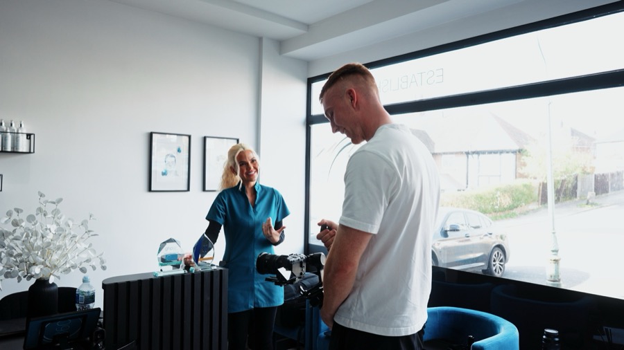 Filming at 360 Hair Clinic