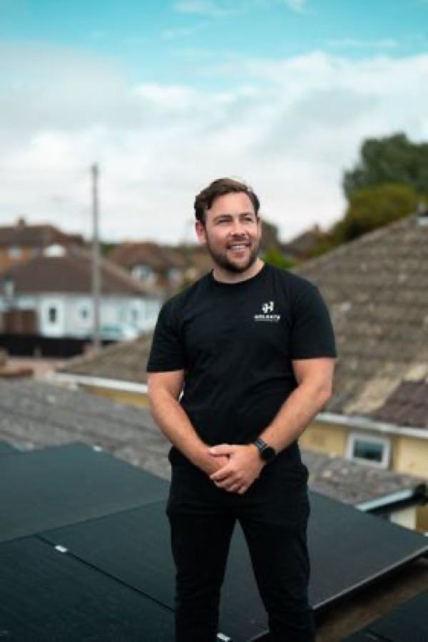 Holgate owner on a roof