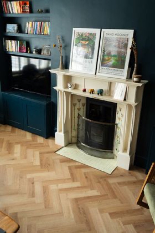 A finished Judge Flooring herringbone floor